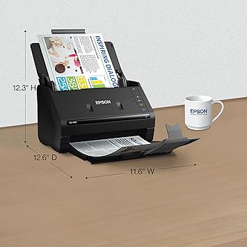 Epson WorkForce ES-400 Colour Duplex Document Scanner for PC and Mac, Auto Document Feeder (ADF)