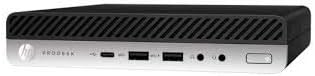 HP ProDesk 600 G4 Desktop Mini Intel 8th Gen Core i5-8500T 256 GB SSD 16GB DDR4 2666 MT/s Intel 2.1GHz UHD 630 Windows 10 Pro 64-bit