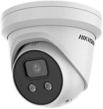 HIKVISION PCI-T15F2SL AcuSense 5MP Deep Learning Algorithms IR Outdoor Network Turret Camera with 2.8mm Lens, Active Strobe Light, Built-in Microphone and Speaker
