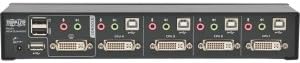 Tripp Lite 4-Port Dvi Dual-Link/USB KVM Switch with 4 X 6 Feet Cables Audio (B004-DUA4-HR-K) Black