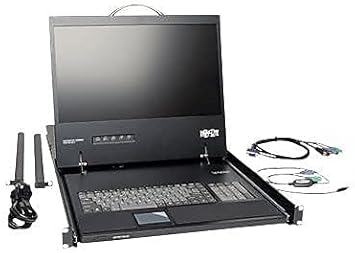 Tripp Lite B021-000-19 1U Rackmount KVM Console with 19" Monitor/Touchpad/Keyboard