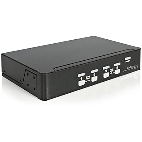 StarTech.com 4 Port Professional VGA USB KVM Switch with Hub - 1U Rack-mountable KVM Switch (SV431USB)