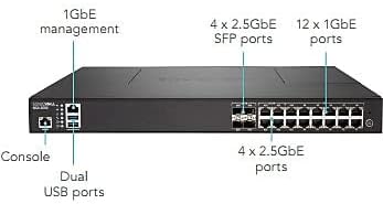 SonicWALL NSA 2650 High Availability Security Appliance GigE, 2.5 GigE, Black (01-SSC-2007)
