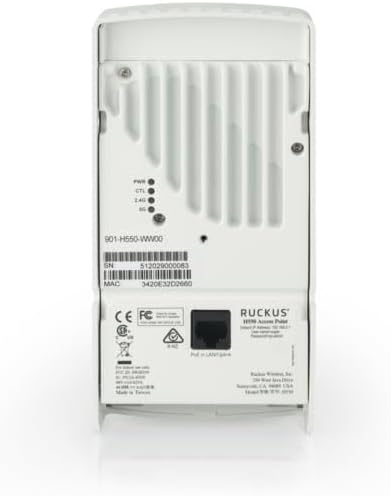 Ruckus Networks H550 Series Wi-Fi 6 Wall-Mounted Indoor Access Point (901-H550-US00), White