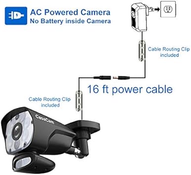 CasaCam VS1002 Wireless Security Camera System with HD Spotlight Cameras and 7" Touchscreen Monitor (2-cam kit)