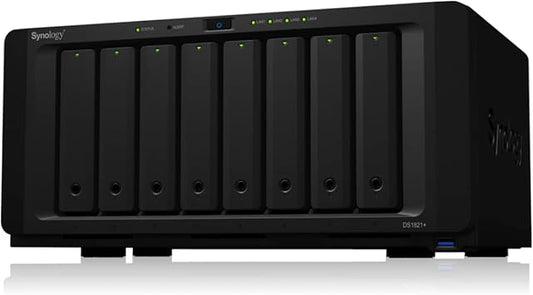 Synology Disk Station DS1821+ - NAS Server - 8 Bays - SATA 6Gb/s - RAID RAID 0, 1, 5, 6, 10, JBOD - RAM 4 GB - Gigabit E