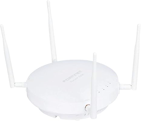 Fortinet | FAP-223E-A | FortiAP-223E Indoor Wireless Wave 2 AP - Dual Radio (802.11 a/b/g/n and 802.11 a/n/ac, 2x2 MU-MIMO), 1 x GE RJ45 Port, Ceiling/Wall Mount kit, 4 External Antennas Included.