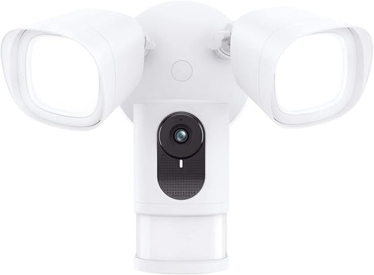 eufy Security Floodlight Cam E221, 2K, Built-in AI, 2-Way Audio, No Monthly Fees, 2,500-Lumen Brightness, Weatherproof, HomeBase Not Compatible, (Existing Outdoor Wiring and Junction Box Required)