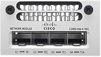 Cisco C3850-NM-4-10G= Expansion module - 10 Gigabit SFP+ / SFP (mini-GBIC) x 4 - for Catalyst 3850-24, 3850-48