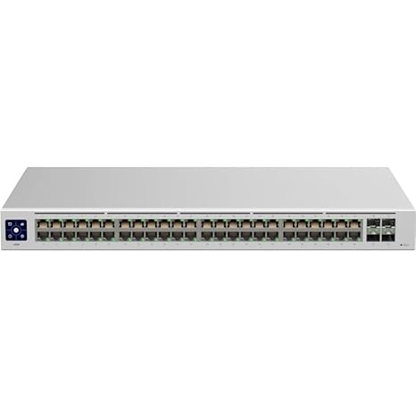 Ubiquiti UniFi Switch 48 48 Ports - Manageable - 2 Layer Supported - Modular - Optical Fiber, Twisted Pair - 2 Year Limited Warranty