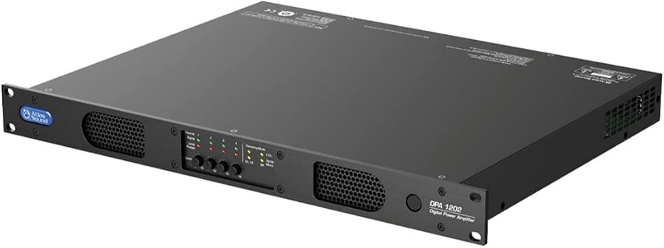 Atlas Sound IED DPA1202 Networkable Multi-Channel Power Amplifier; 1200W, 2 x 600W 70V/100V; 4 x 300W at 4 Ohms; 1 x 600W 70V/100V, 2 x 300W at 4 Ohms; Networkable; Configurable DSP via GUI