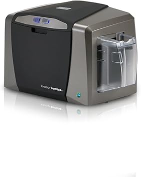 2ID Fargo DTC1250e Single-Sided Badge Printer & Complete Supplies Package | Includes Beginner Edition Card Production Software for School IDs, Corporate Access Cards, and Business Badges