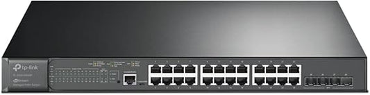 TP-Link JetStream 24-Port Gigabit and 4-Port 10GE SFP+ L2+ Managed Switch with 24-Port PoE+ (TL-SG3428XMP) - SDN Integrated, Cloud Access & Omada App