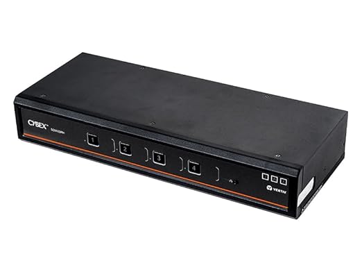 Vertiv Avocent Cybex SC900 Secure Desktop KVM Switch, Dual Head Monitor, 4 Port, Universal Display Port, Common Access Card (CAC), NIAP Version 4.0 Certified (SC940DPH-400)