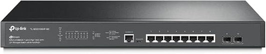 TP-Link Jetstream 8 Port Multi-Gigabit L2+ Managed PoE Switch (TL-SG3210XHP-M2) - 8 PoE+ Port @240W, 2 x 10G SFP+ Slots, 2.5G Bandwidth, Omada SDN Integrated, IPv6, Limited Lifetime Protection