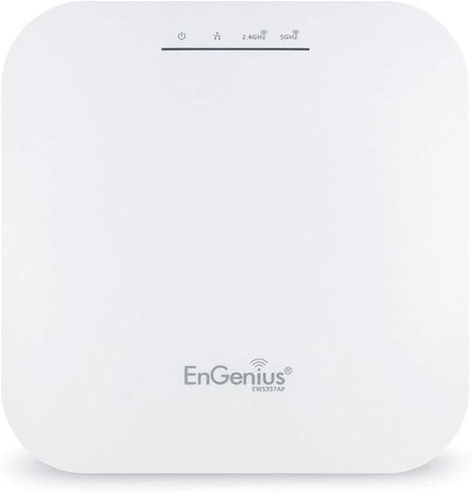 EnGenius EWS357AP WiFi 6 AX1800 2x2 Gigabit Wireless Access Point Features OFDMA, MU-MIMO, PoE+, WPA3, 1Gbps Port, up to 1024 Client Devices, License-Free Cloud Tools (Power Adapter Not Included) Brand: EnGenius
