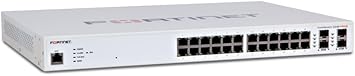 FORTINET FortiSwitch 124F - FS-124F, Managed, 24x GE Port + 4X SFP+ Port + 1x RJ45 Console. Fanless Design. Rack Mountable