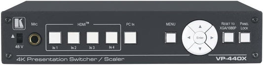 Kramer 18G 4K HDR Presentation Switcher/Scaler - 7 Inputs - HDMI & VGA - USB & Network - PC Compatible