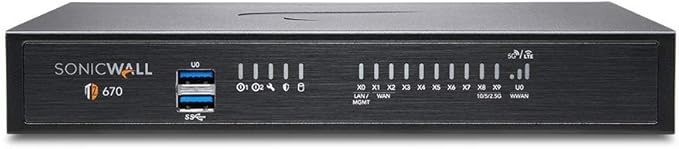 Sonicwall TZ670 Total Secure - 1YR Essential Edition (02-SSC-5640) | TZ670 Network Security Appliance with 1 Year Essential Protection Service Suite | Next-Generation Firewall