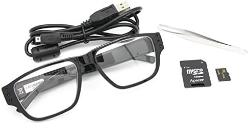 DVR295 - High Definition Digital Video Recorder with Camera Styled as Clear Glasses, No Audio
