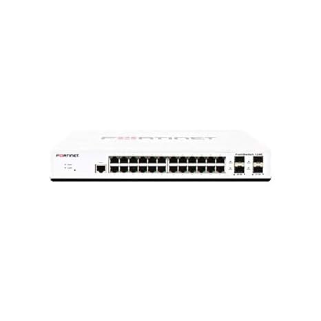 Fortinet FS-124E-POE FortiSwitch 124E-POE - Switch - Managed - 24 x 10/100/1000 + 4 x Gigabit SFP + 12 x 10/100/1000 (PoE) - Rack-mountable - PoE (185 W)