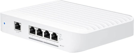 Ubiquiti Networks UniFi Flex XG, High Performance Compact Managed Layer 2 Multi-Gigabit Switch, 1 x GbE PoE+ RJ45 Input, 4 x 10 GbE RJ45 Ports, USW-Flex-XG, White