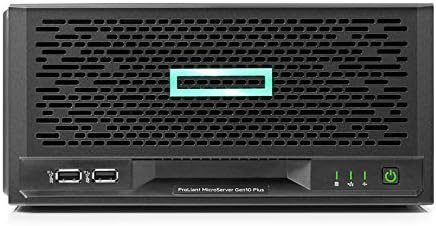 HPE ProLiant MicroServer Gen10 Plus Server with one Intel Xeon E-2224 Processor, 16 GB Memory, and 4 Large Form Factor (LFF) Non-hot Plug Drive Bays