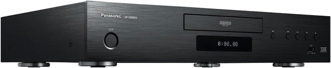 Panasonic Reference-Class 4K Blu Ray Player, UHD Blu Ray DVD Player with HDR10+ & Dolby Vision Playback, THX Certified, Hi-Res Sound, 4K VOD Streaming, Works with Alexa, DP-UB9000P1K (Black)