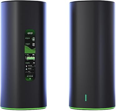AmpliFi Alien Low Latency Dual Band WiFi 6 Whole Home, WiFi Router and Mesh Point Kit with a Touchscreen Display, Ubiquiti Router - US Version - Black
