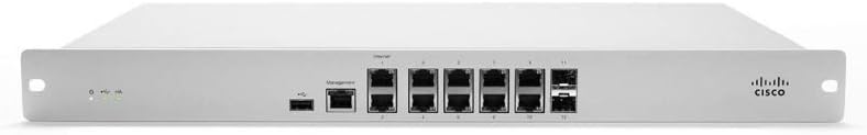 Cisco Meraki MX84 Networking Branch Security Appliance, 500Mbps FW, 10x GbE & 2x GbE SFP Ports