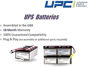 APCRBC140-UPC, 120V DC Replacement Battery for APC UPS RBC140, SURT10000XLT, SURT5000XLT, SURT6000XLT, SURTA3000XLTW by UPC Upgrade Parts Company