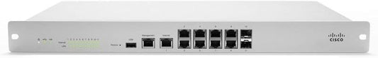 Cisco MX100 9-Port Gigabit Ethernet Network Security/Firewall Appliance - Wired, Touch Control, Single Band, 750 Mbps Throughput, 500 Max Clients