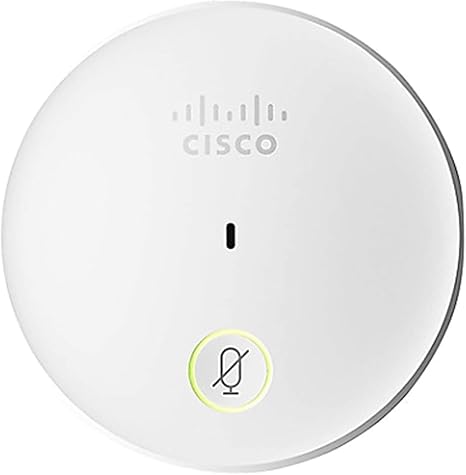 Cisco Systems Cisco Microphone - 80 Hz to 20 kHz - Wired - 24.61 ft -34 dB - Boundary - Omni-Directional - Table Mount - Mini-Phone (CS-MIC-Table-J=)