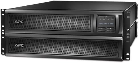 APC Network UPS, 2000VA Smart-UPS Sine Wave, Short Depth UPS with Extended Run Option, SMX2000LVNC, Network Management Card, Tower/4U Rack Convertible, Line-Interactive, 120V