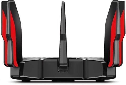 TP-Link AC5400 Tri Band Gaming Router - MU-MIMO, 1.8GHz Quad-Core 64-bit CPU, Game First Priority, Link Aggregation, 16GB Storage, Airtime Fairness, Secured WiFi, Works with Alexa (Archer C5400X)
