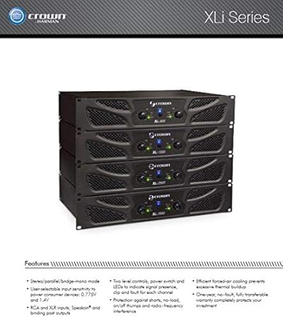 Crown XLi1500 Two-channel, 450W at 4Ω Power Amplifier