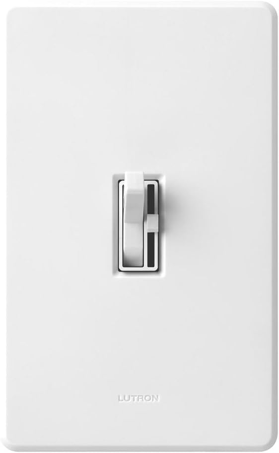 Lutron Toggler LED+ Dimmer Switch for Dimmable LED, Halogen and Incandescent Bulbs, 150 Watt, Single-Pole or 3-Way, TGCL-153P-WH-3, White, 3 Pack