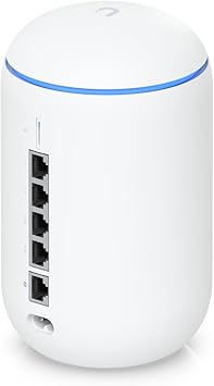 Ubiquiti Networks UniFi UDR-US Dream Router, All-in-One Router, WiFi 4 / WiFi 5 / WiFi 6, Dual-Band (2.4 GHz/5 GHz), 1 x GbE WAN Port, 4 x GbE LAN Ports (2 PoE), White