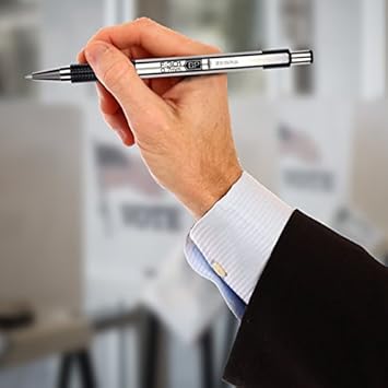 Zebra Pen F-301 Retractable Ballpoint Pen, Stainless Steel Barrel, Fine Point, 0.7mm, Black Ink, 12-Pack. Model #27110 - (Case of 96 packs, 1152 Count Total)