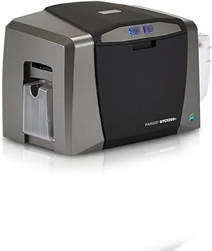 2ID Fargo DTC1250e Single-Sided Badge Printer & Complete Supplies Package | Includes Beginner Edition Card Production Software for School IDs, Corporate Access Cards, and Business Badges