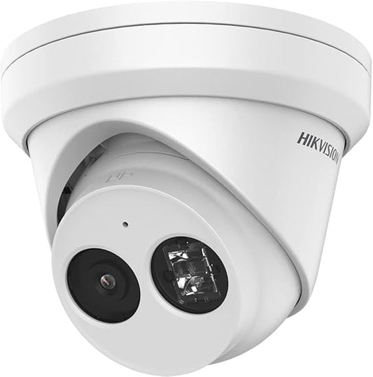 Hikvision AcuSense DS-2CD2383G2-IU 8MP Network Turret Camera with Night Vision & 2.8mm Lens (White)