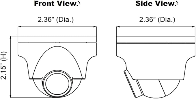 Speco 4MP HD-TVI Mini IR Turret w/2.9mm Lens - Grey
