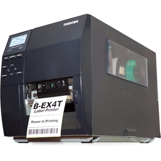 Toshiba BEX4T1GS12DM01 Barcode Printer, Thermal Transfer, 203 dpi, 14 IPS, LAN, USB, 4" Wide