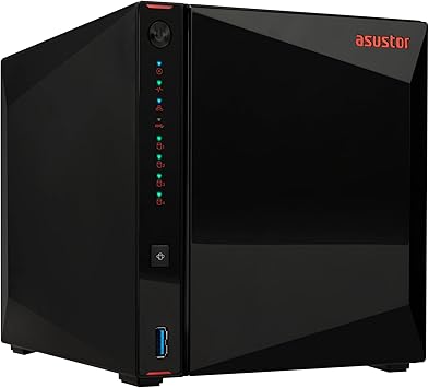 Asustor AS5304T 4 Bay NAS, 1.5GHz Quad-Core, 2 2.5GbE Port, 4GB RAM DDR4, Gaming Network Attached Storage, Personal Private Cloud (Diskless)