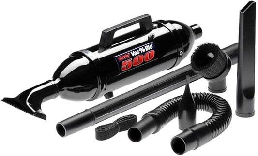 METROVAC VM12500 Vac N' Blo 500W Hand Vacuum & Blower, 120V, Powerful, Lightweight, All-Steel Construction, Dry Pickup, 60" Water Lift, Black Finish
