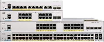 Cisco Catalyst 1000-48P-4G-L Network Switch, 48 Gigabit Ethernet PoE+ Ports, 370W PoE Budget, 4 1G SFP Uplink Ports, Enhanced Limited Lifetime Warranty (C1000-48P-4G-L)