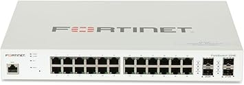 Fortinet | FS-224E | FortiSwitch-224E L2/L3 Switch - 24x GE RJ45 Ports, 4X GE SFP Slots. FortiGate Switch Controller Compatible.