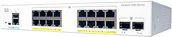Cisco Catalyst 1000-16P-2G-L Network Switch, 16 Gigabit Ethernet PoE+ Ports, 120W PoE Budget, 2 1G SFP Uplink Ports, Fanless Operation, Enhanced Limited (C1000-16P-2G-L)