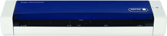 Visioneer Xerox Duplex Travel Scanner, White with Navy Blue