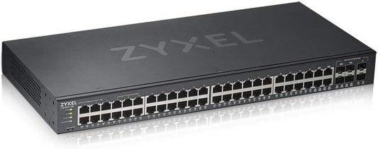 Zyxel 48-Port Gigabit Ethernet NebulaFlex Smart Managed Switch | 4X RJ-45/SFP Ports | Metal | Limited Lifetime GS1920-48v2